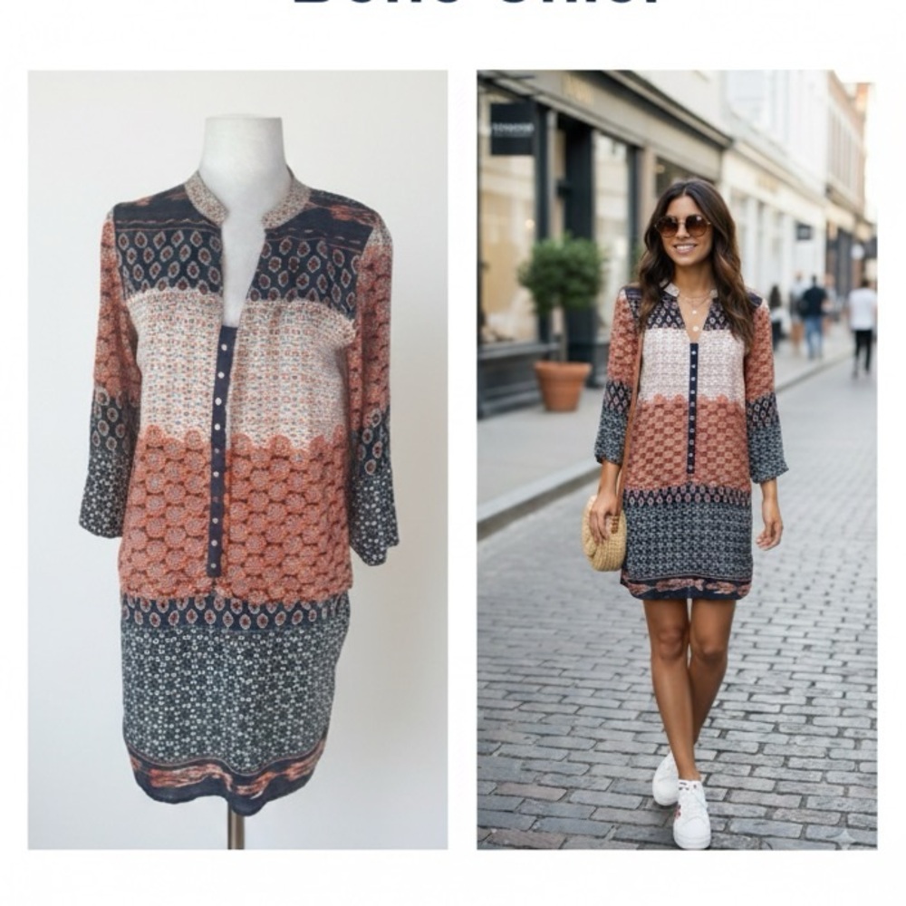 โ๏ธZara Paisley Tunic Dress: Eclectic Elegance with a 70's Vibe Size S